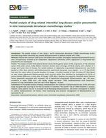 Pooled analysis of drug-related interstitial lung disease and/or pneumonitis in nine trastuzumab deruxtecan monotherapy studies