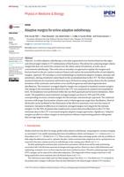 Adaptive margins for online adaptive radiotherapy