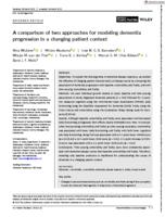 A comparison of two approaches for modeling dementia progression in a changing patient context