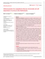 Clinical practice for outpatients that are chronically red cell dependent