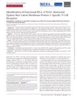 Identification of functional HLA-A*01:01-restricted Epstein-Barr latent membrane protein 2-Specific T-Cell receptors