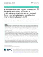 A family carer decision support intervention for people with advanced dementia residing in a nursing home