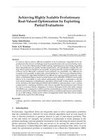 Achieving highly scalable evolutionary real-valued optimization by exploiting partial evaluations