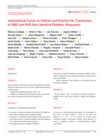 International Forum on Policies and Practice for transfusion of ABO and RhD non-identical platelets