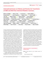 International Forum on Policies and Practice for transfusion of ABO and RhD non-identical platelets
