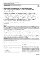 Demographic, clinical, and service-use characteristics related to the clinician's recommendation to transition from child to adult mental health services