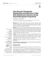 First-session therapeutic relationship and outcome in high risk adolescents intensive group psychotherapeutic programme