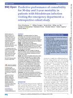 Predictive performance of comorbidity for 30-day and 1-year mortality in patients with bloodstream infection visiting the emergency department