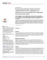 Prospective evaluation of percutaneous hepatic perfusion with melphalan as a treatment for unresectable liver metastases from colorectal cancer