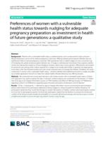 Preferences of women with a vulnerable health status towards nudging for adequate pregnancy preparation as investment in health of future generations