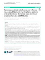 Factors associated with formal and informal resource utilization in nursing home patients with and without dementia