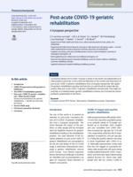 Post-acute COVID-19 geriatric rehabilitation