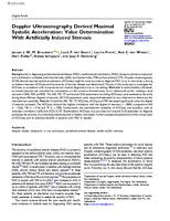 Doppler ultrasonography derived maximal systolic acceleration