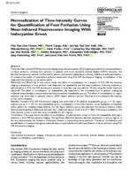 Normalization of time-intensity curves for quantification of foot perfusion using near-infrared fluorescence imaging with indocyanine green