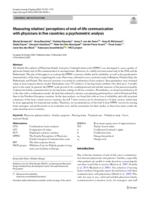 Measuring relatives' perceptions of end-of-life communication with physicians in five countries