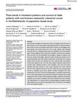 Time trends in treatment patterns and survival of older patients with synchronous metastatic colorectal cancer in the Netherlands: