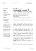 Risk for acquired coronary artery disease in genetic vs. congenital thoracic aortopathy