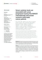 Serum cytokine levels are associated with tumor progression during FOLFIRINOX chemotherapy and overall survival in pancreatic cancer patients