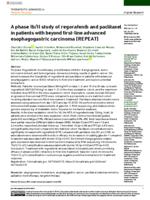 A phase Ib/II study of regorafenib and paclitaxel in patients with beyond first-line advanced esophagogastric carcinoma (REPEAT)