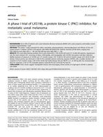 A phase I trial of LXS196, a protein kinase C (PKC) inhibitor, for metastatic uveal melanoma