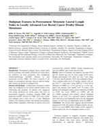 Malignant features in pretreatment metastatic lateral lymph nodes in locally advanced low rectal cancer predict distant metastases