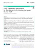 Visual impairment as a predictor for deterioration in functioning