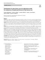 Development of a data-driven case-mix adjustment model for comparison of hospital performance in hip fracture care