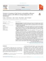 Variation in treatment of hip fractures and guideline adherence amongst surgeons with different training backgrounds in the Netherlands