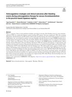 Anticoagulation strategies and clinical outcomes after bleeding events during anticoagulation therapy for venous thromboembolism in the practice-based Japanese registry