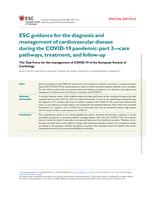 ESC guidance for the diagnosis and management of cardiovascular disease during the COVID-19 pandemic: part 2-care pathways, treatment, and follow-up