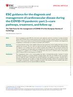 ESC guidance for the diagnosis and management of cardiovascular disease during the COVID-19 pandemic