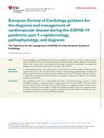 European Society of Cardiology guidance for the diagnosis and management of cardiovascular disease during the COVID-19 pandemic