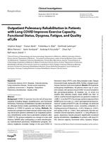 Outpatient pulmonary rehabilitation in patients with Long COVID improves exercise capacity, functional status, dyspnea, fatigue, and quality of life