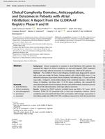 Clinical complexity domains, anticoagulation, and outcomes in patients with atrial fibrillation