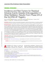 Incidence and risk factors for residual adverse events despite anticoagulation in atrial fibrillation