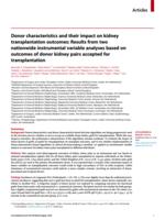 Donor characteristics and their impact on kidney transplantation outcomes