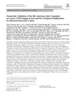 Nationwide validation of the 8th American Joint Committee on Cancer TNM staging system and five proposed modifications for resected pancreatic cancer