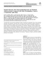 Surgical outcome after pancreatoduodenectomy for duodenal adenocarcinoma compared with other periampullary cancers