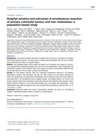 Hospital variation and outcomes of simultaneous resection of primary colorectal tumour and liver metastases