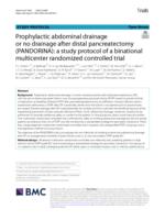 Prophylactic abdominal drainage or no drainage after distal pancreatectomy (PANDORINA)