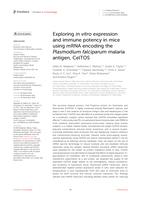 Exploring in vitro expression and immune potency in mice using mRNA encoding the Plasmodium falciparum malaria antigen, CelTOS