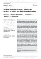 Procedural fairness facilitates cooperative behavior by enhancing cooperative expectations