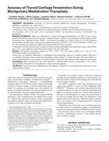 Accuracy of thyroid cartilage fenestration during Montgomery medialization thyroplasty