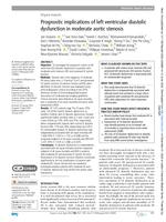 Prognostic implications of left ventricular diastolic dysfunction in moderate aortic stenosis