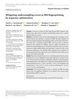 Mitigating undersampling errors in MR fingerprinting by sequence optimization