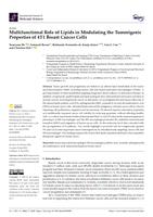 Multifunctional role of lipids in modulating the tumorigenic properties of 4T1 breast cancer cells