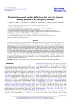 Constraints on dark matter self-interaction from the internal density profiles of X-COP galaxy clusters