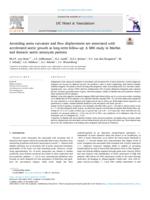 Ascending aorta curvature and flow displacement are associated with accelerated aortic growth at long-term follow-up