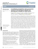 A scintillating nanoplatform with upconversion function for the synergy of radiation and photodynamic therapies for deep tumors