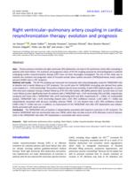 Right ventricular-pulmonary artery coupling in cardiac resynchronization therapy